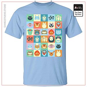 Ghibli Colorful Characters Collection T Shirt