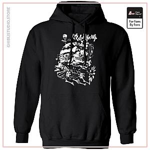 Howl's Castle in Black and White Hoodie