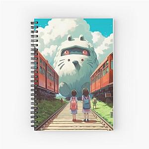 Ghibli Studio Notebooks - Cute Art Monster Sleeping Spiral Notebook
