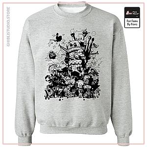 Studio Ghibli Art Collection Black and White Sweatshirt