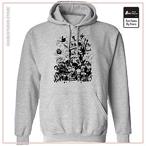 Studio Ghibli Art Collection Black and White Hoodie