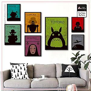 Studio Ghibli Characters Wall Canvas Poster