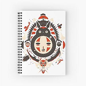 Ghibli Studio Notebooks - Cute Art Girl with Kiki's Dragon Spiral Notebook
