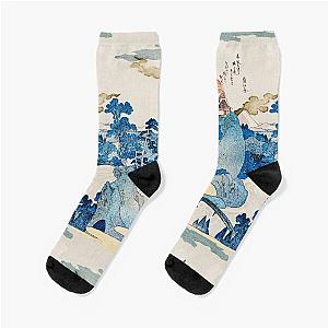 Ghibli Studio Socks - Fuji no Yukei by Utagawa Kuniyoshi Anime Socks