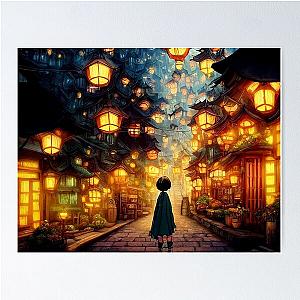 Ghibli Studio Posters - Spirited Away Townscape Art Poster