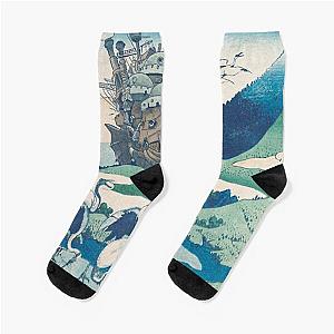 Ghibli Studio Socks - Howl's Castle and Japanese Patterns Anime Socks