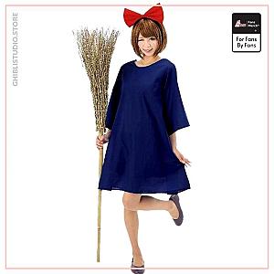 Kiki's Delivery Service Dress and Head Wear Set Cosplay Costumes