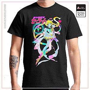 Sailor Moon T-Shirts - Super Sailor Moon Colorful Print Graphic Tee