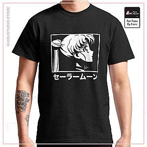 Sailor Moon T-Shirts - Super Sailor Head Anime Printed Graphic Tee