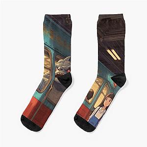 Ghibli Studio Socks - Spirited Away Train Travel Anime Socks