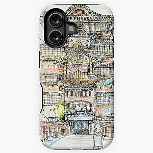 Ghibli Studio Cases - Drawing Bathhouse Spirited Away iPhone Tough Case