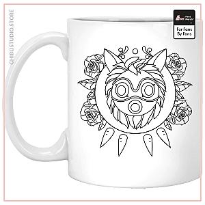 Princess Mononoke Mask in Black and White Mug