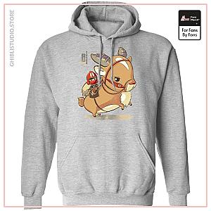 Princess Mononoke Ashitaka  and Yakul Chibi Hoodie