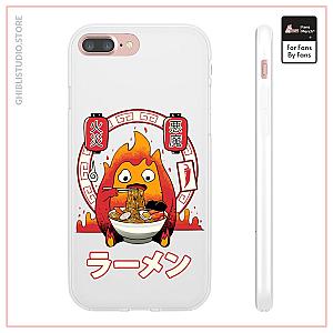 Howl's Moving Castle - Calcifer Loves Ramen iPhone Cases