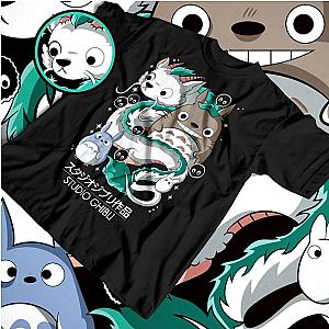 Ghibli Studio T-Shirts - Cute Haku and Totoro Anime Classic T-shirt