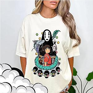 Ghibli Studio T-Shirts - Spirited Away Characters Anime Classic T-shirt