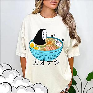 Ghibli Studio T-Shirts - Spirited Away No Face Ramen Anime Classic T-shirt