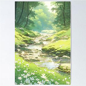 Ghibli Studio Posters - 80s Anime Forest Nostalgia Poster