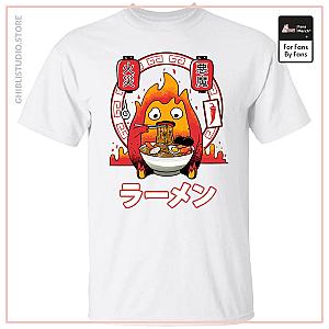 Howl's Moving Castle - Calcifer Loves Ramen T Shirt