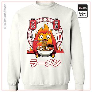 Howl's Moving Castle - Calcifer Loves Ramen Sweatshirt