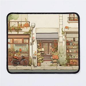 Ghibli Studio Mousepads - Ghibli-Inspired Street with Plants Mouse Pad