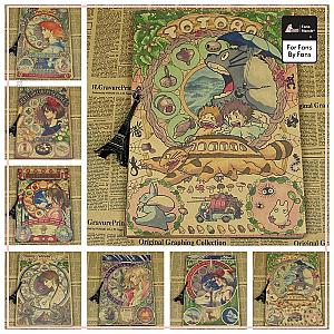 Studio Ghibli Vintage Kraft Paper Poster