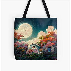 Ghibli Studio Bags - Fantasy Landscape v17 Tote Bag