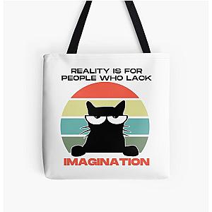 Ghibli Studio Bags - My Neighbour: Retro Anime Cat Quote Tote Bag