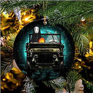 Studio Ghibli Totoro No Face Funny Halloween Ornament    Circle Decoration Perfect Holiday Gift  Jeep Ride Keepsake