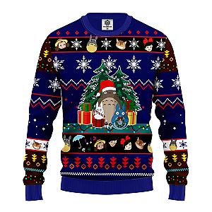 Totoro Ugly Christmas Sweater for Holidays – Great Gift Idea Blue