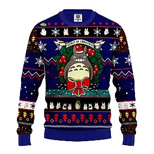 Totoro Christmas Sweater Blue – Unique Gift Idea for Thanksgiving
