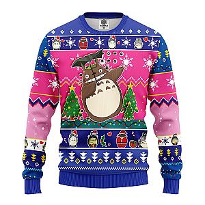 Totoro Ghibli Ugly Christmas Sweater Pink Amazing Gift Idea