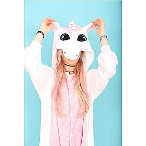 Christmas Onesie Pajamas - Light Pink Unicorn Cute Onesie Pajamas