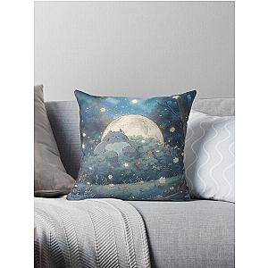 Ghibli Studio Pillows - Original Art of the Enchanted Forest Throw Pillow