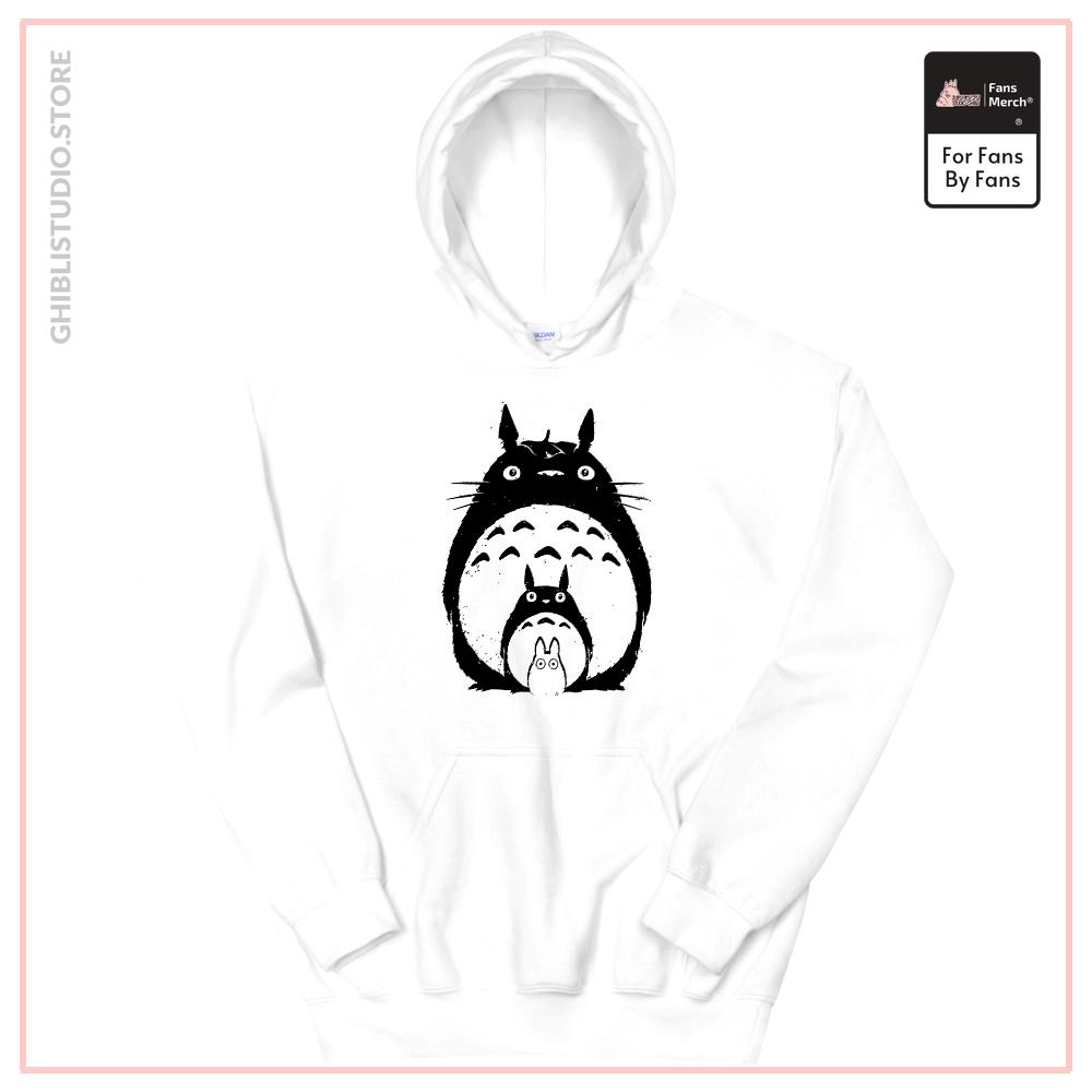 My Neighbor Totoro Black & White Hoodie Unisex