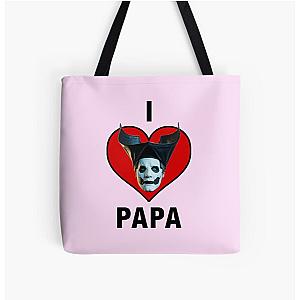 Ghost Band I Heart Papa All Over Print Tote Bag RB2510