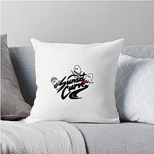 Sunset Curve band logo with ghosts from Julie and the phantoms Throw Pillow RB2510