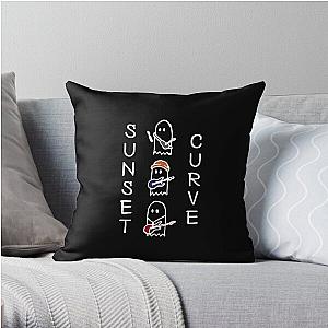 JATP ghosts-sunset curve Throw Pillow RB2510