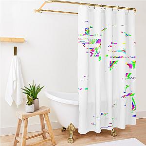 Ondoyance Ghostemane White Glitch Shower Curtain Premium Merch Store