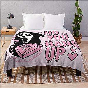 Valentines Ghostface No You Hang Up - Halloween  Throw Blanket