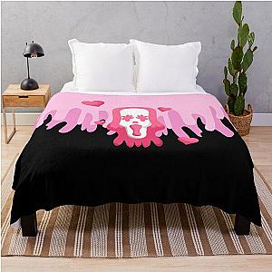 pink ghostface Throw Blanket