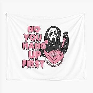 No You Hang Up First Ghostface Funny Ghostface Funny Halloween Costume Tapestry