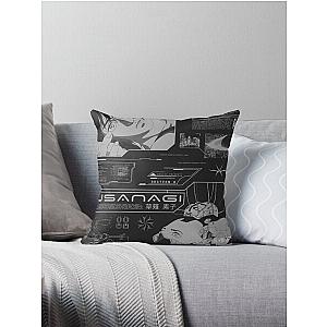 Ghost in the shell cyberpunk anime design Throw Pillow