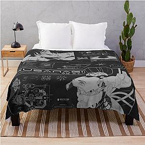 Ghost in the shell cyberpunk anime design Throw Blanket