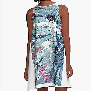 Major from Ghost in the Shell Watercolor Piece A-Line Dress