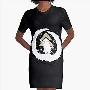 Ghost of Tsushima Ink-Gold and White Graphic T-Shirt Dress