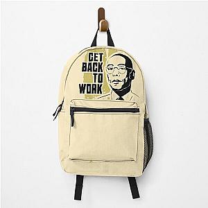 Breaking Bad Giancarlo Esposito as Gus Fring illustration and qoute graphic design by ironpalette Backpack