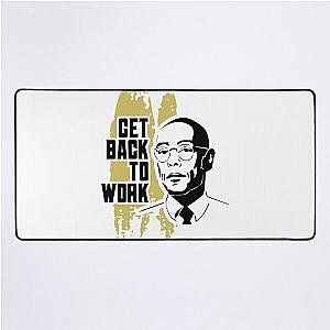 Breaking Bad Giancarlo Esposito as Gus Fring illustration and qoute graphic design by ironpalette Desk Mat