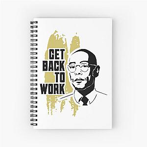 Breaking Bad Giancarlo Esposito as Gus Fring illustration and qoute graphic design by ironpalette Spiral Notebook