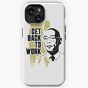 Breaking Bad Giancarlo Esposito as Gus Fring illustration and qoute graphic design by ironpalette iPhone Tough Case